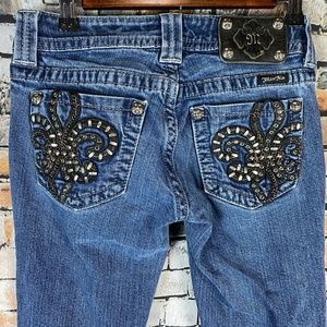 MISS ME EMBELLISHED STRAIGHT LEG JEANS